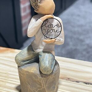 Willow Tree 'Love You' Sculpture - Cream and Brown